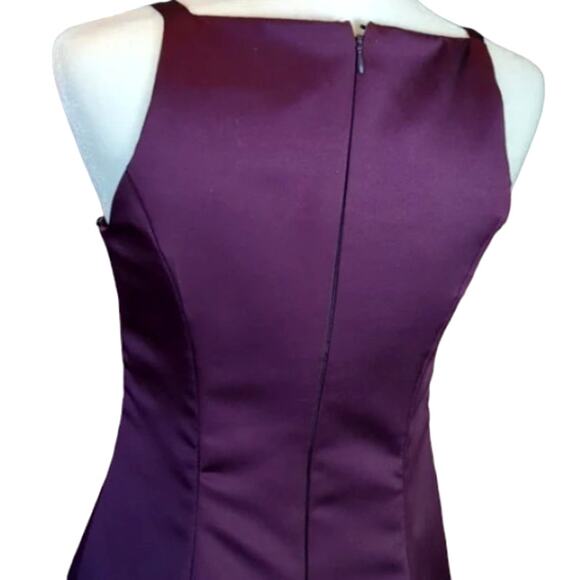 Betsy & Adam Purple Satin Prom Dress Gown | Size 4 - Picture 3 of 4